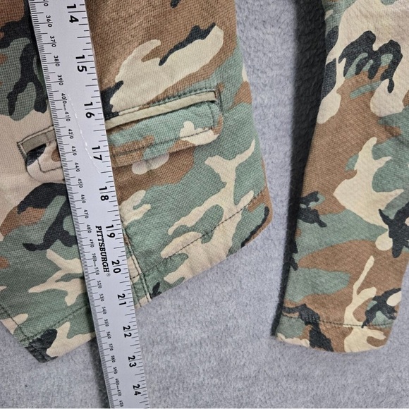 Free People cropped Camo blazer size 4 - Picture 7 of 8